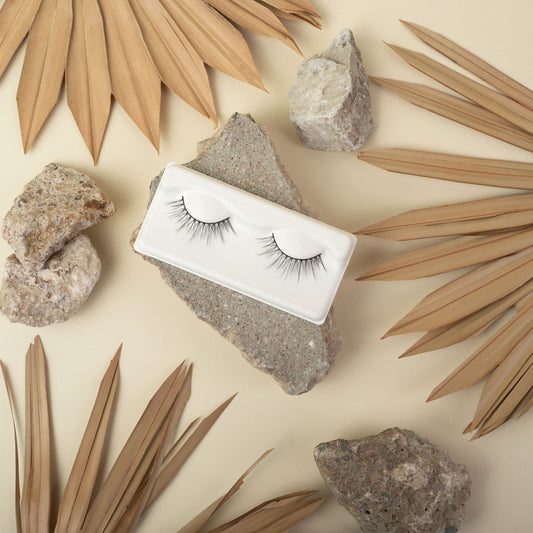 Close-up of a delicate, wispy anime-style eyelash in nature