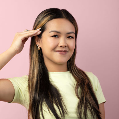 Girl Wearing Cute Biodegradable Eyelashes
